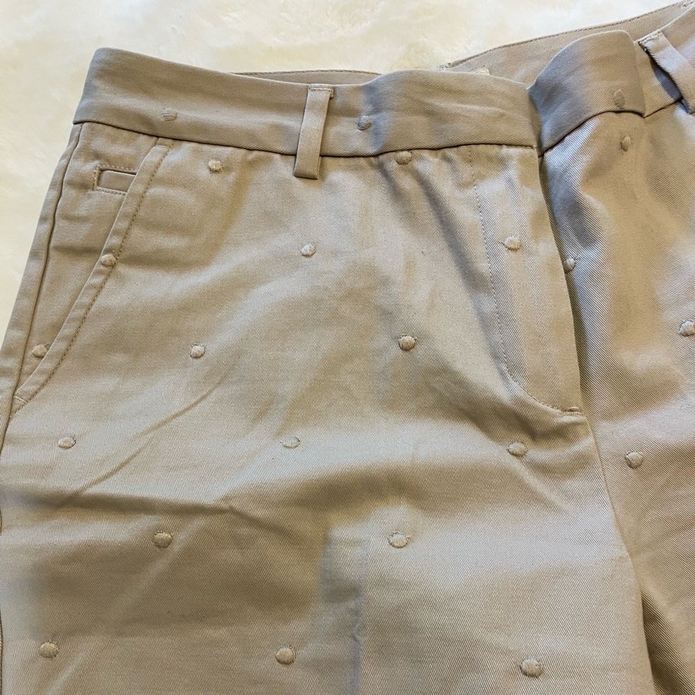 Talbots Chino shorts with stitched dot design